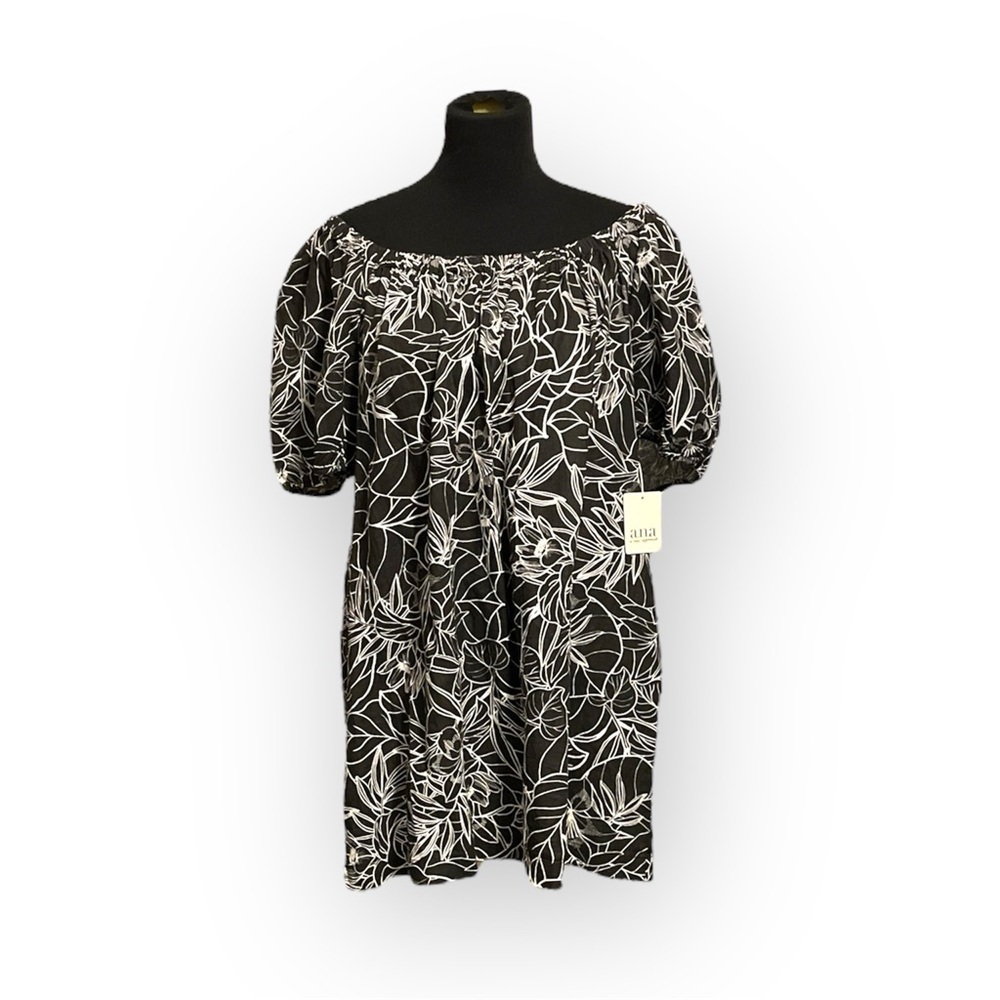 Chic ANA Off-Shoulder Tropical Print Dress